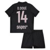 Jalkapallo Peliasut Paris Saint-Germain D. Doue 14 Jordan Lasten Neljäs Pelipaita 2025-26 Lyhythihainen